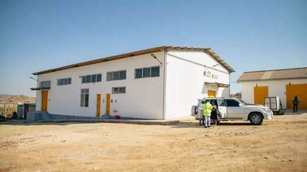 Exterior of a newly built processing facility